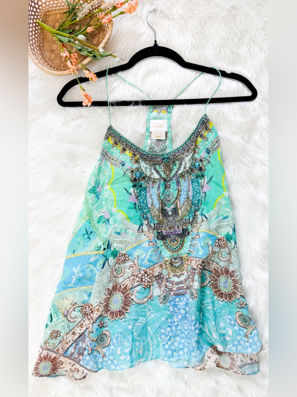 Camilla tank top SMALL embellished